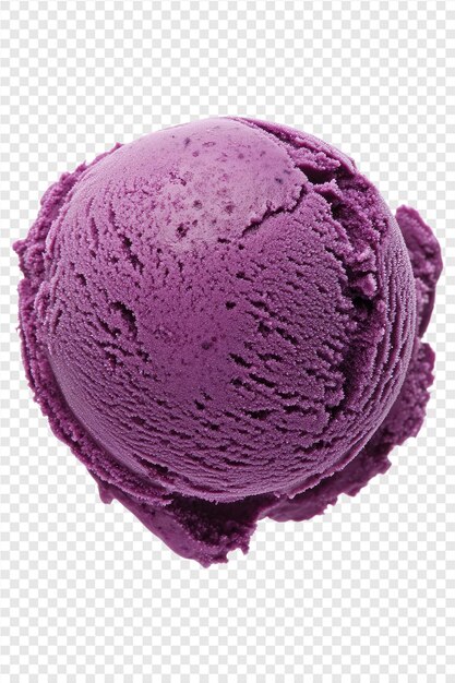 PSD purple ice cream with a heart on it