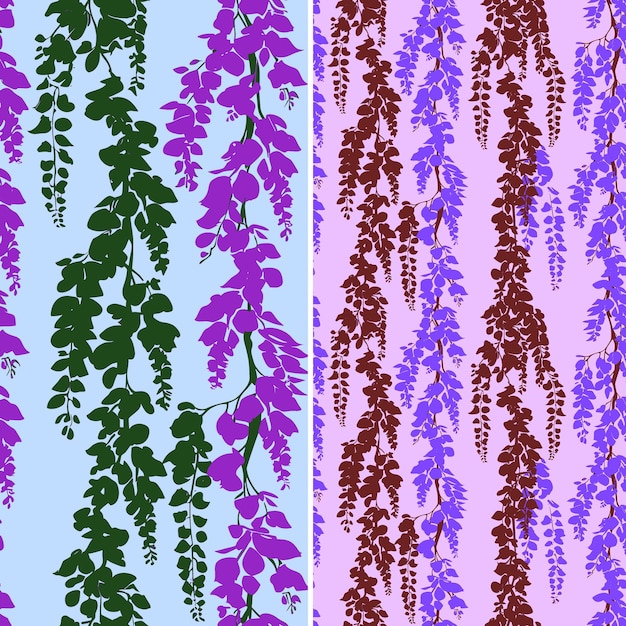 purple leaves on a purple background