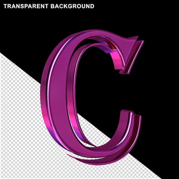 Purple letter c