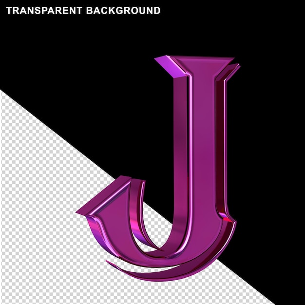 Purple letter j