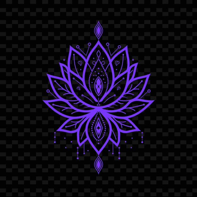 purple lotus flower on a black background