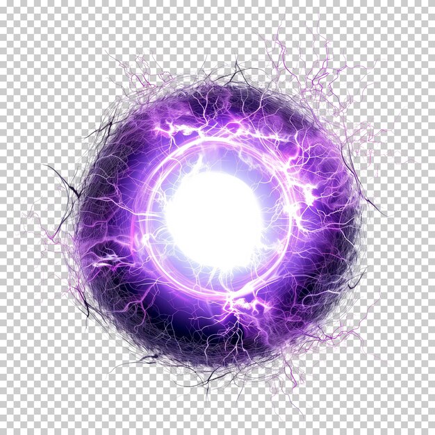 PSD purple magic portal isolated on transparent background