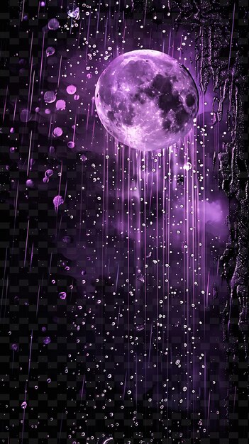 purple moon on a purple background