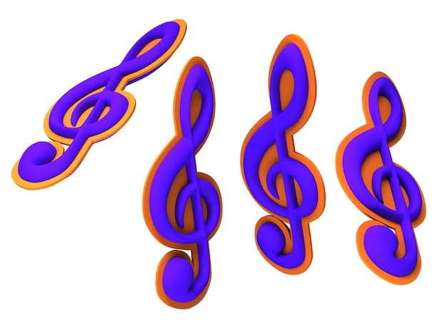 PSD a purple music note with the number 3 on it.