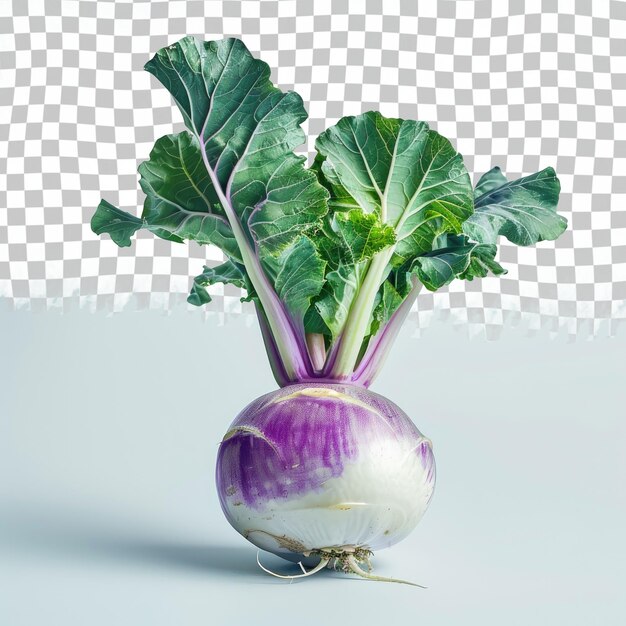 PSD a purple onion with a purple leaf on it