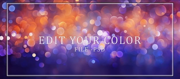 PSD purple and orange bokeh background