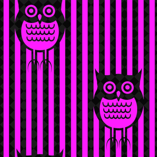 PSD purple owl on a purple background with a purple background