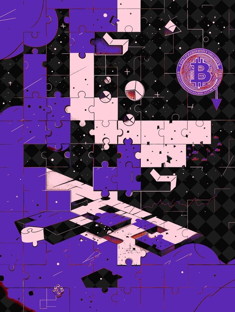 a purple piece of puzzle has a letter b on it