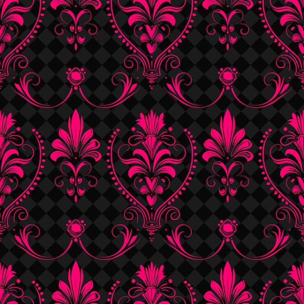 PSD a purple and pink floral pattern with a floral pattern on a black background