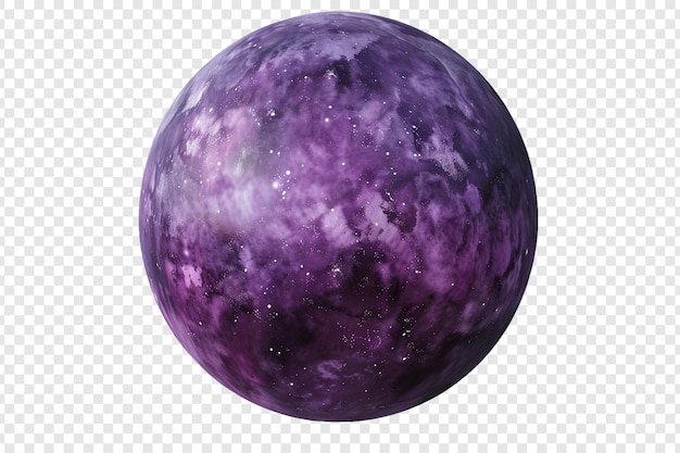 purple planet isolated on transparent background