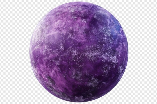 PSD purple planet isolated on transparent background