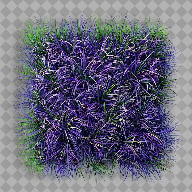 a purple plant with a green flower on it