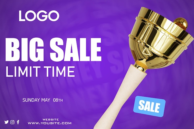 A purple poster for the easter sale at the event.