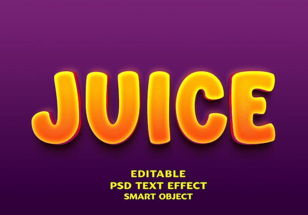 PSD a purple poster for a juicer and a picture of the word juice