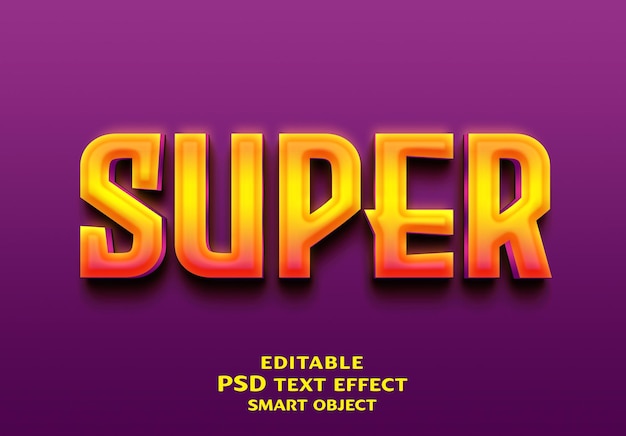 PSD a purple poster with the word super on it