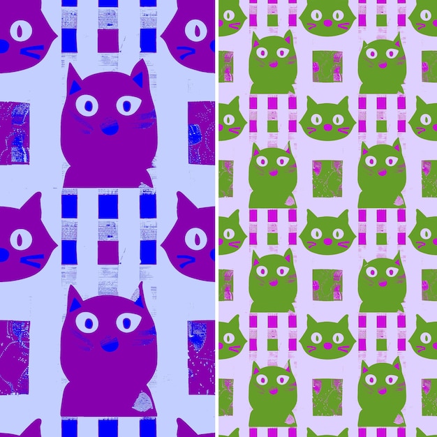 PSD a purple and purple background with purple and green owls