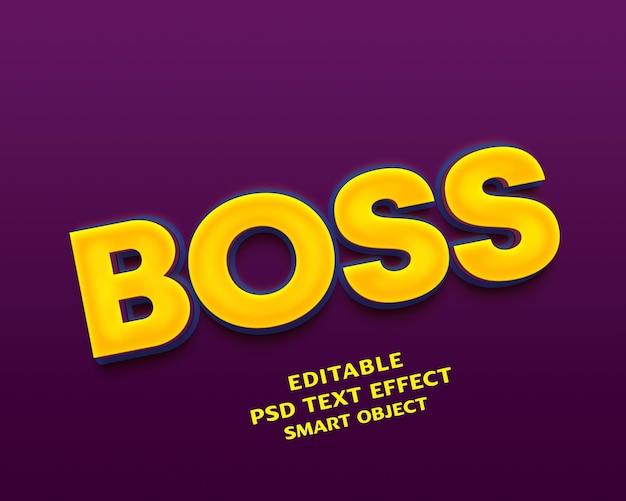 PSD a purple and purple poster with the word boss on it