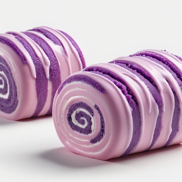 purple and purple sliced celery with a spiral design on the top