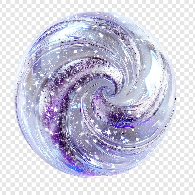 a purple and purple sphere with the word galaxy on it