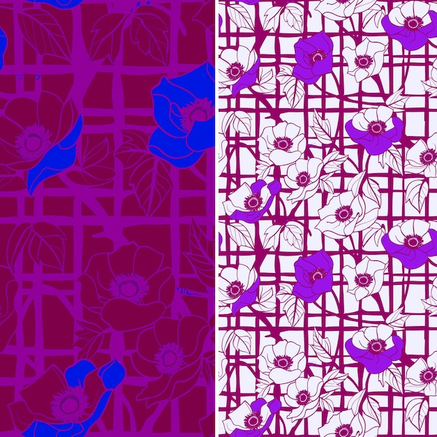 PSD purple and purple squares with a purple flower and a purple background