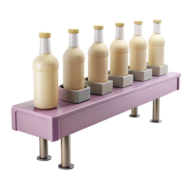 PSD a purple shelf with bottles of wine on it