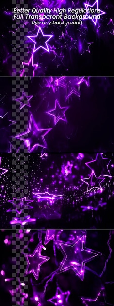 PSD purple stars in the dark