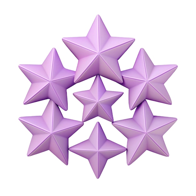 PSD purple stars with a white background and a white background