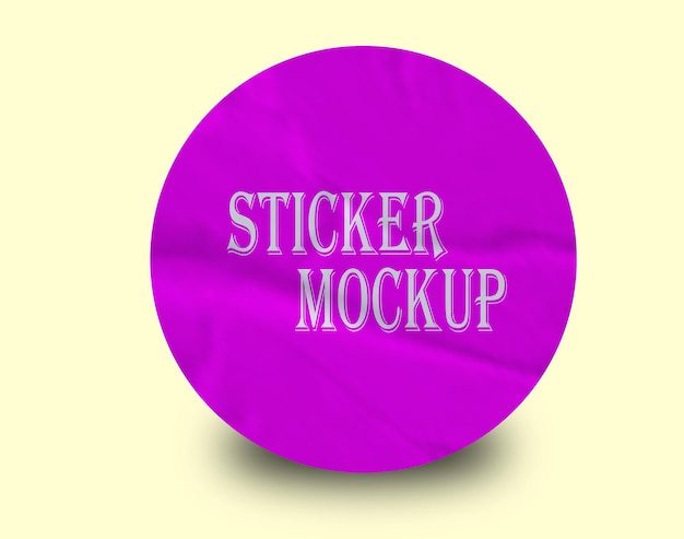 Purple Sticker Mockup Design