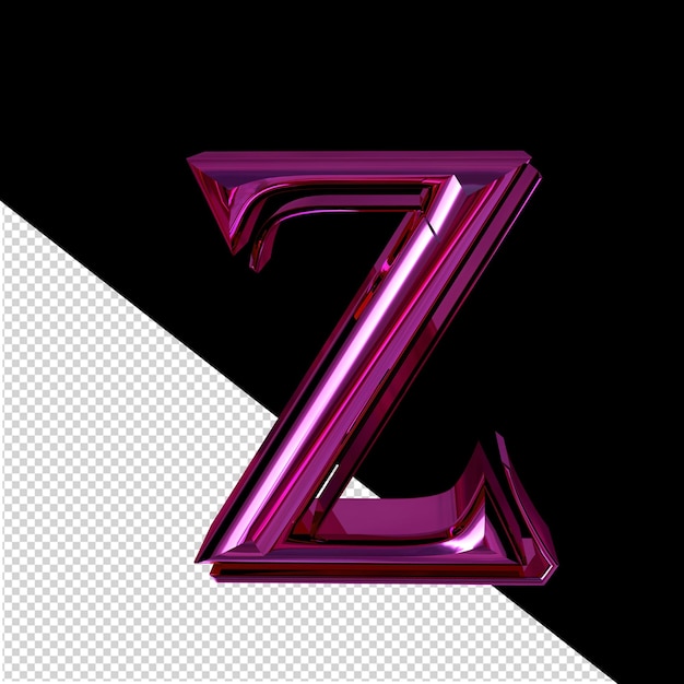 Purple symbol letter z