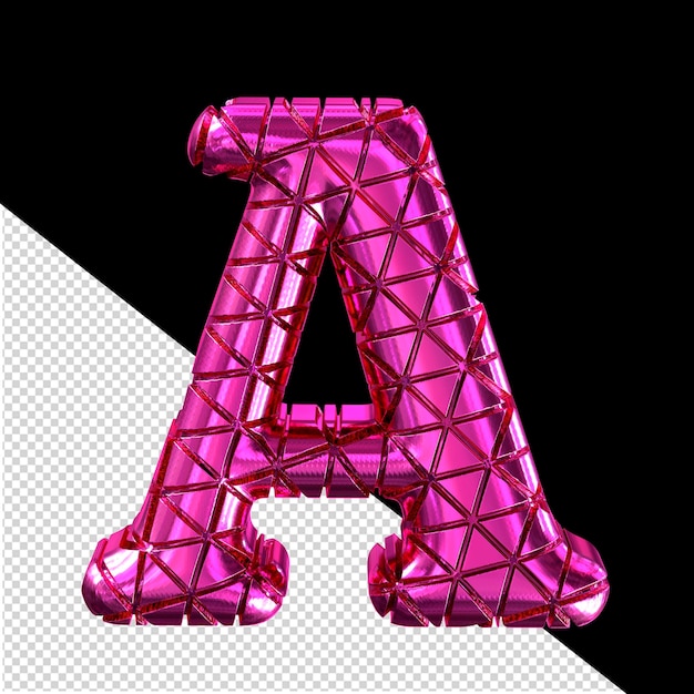 Purple symbol with notches letter a