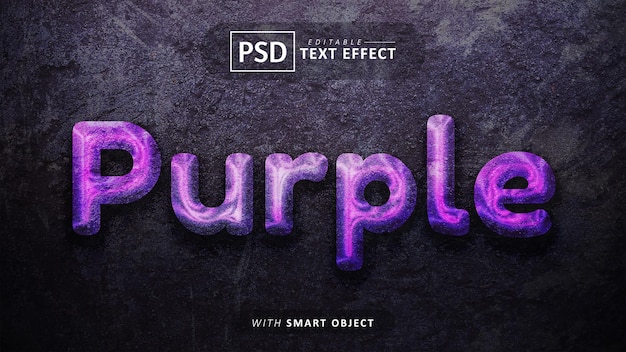 Purple text effect editable