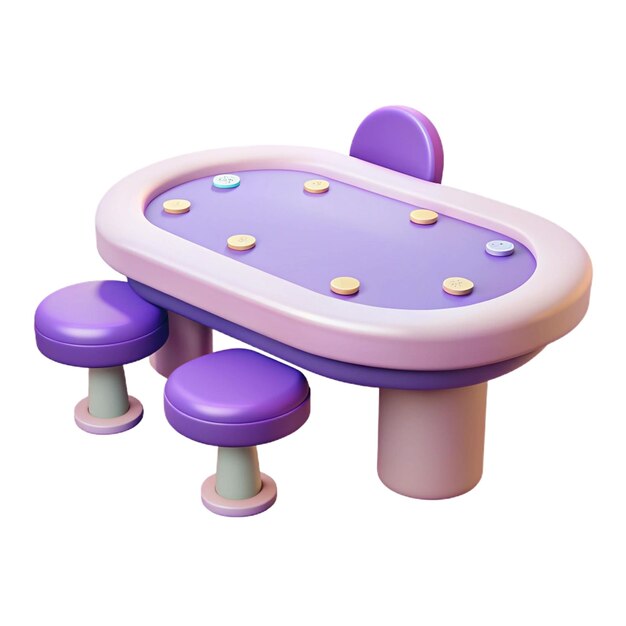 a purple toy with a purple base and purple buttons on it