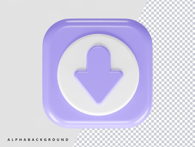 A purple and white button with an arrow pointing down.