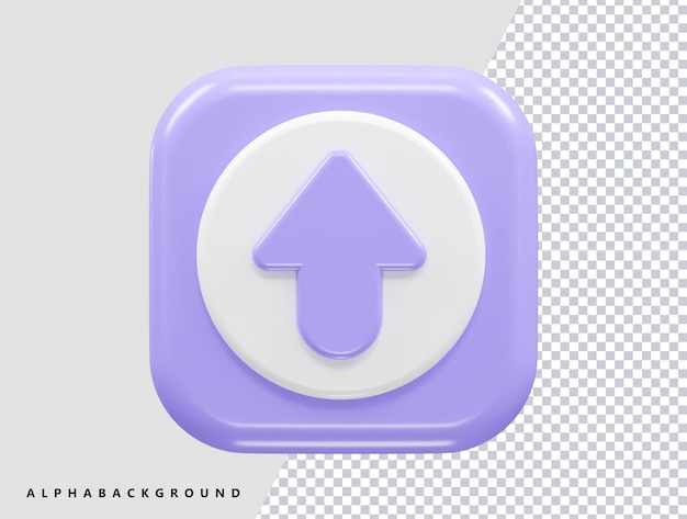 A purple and white icon with an arrow pointing up.