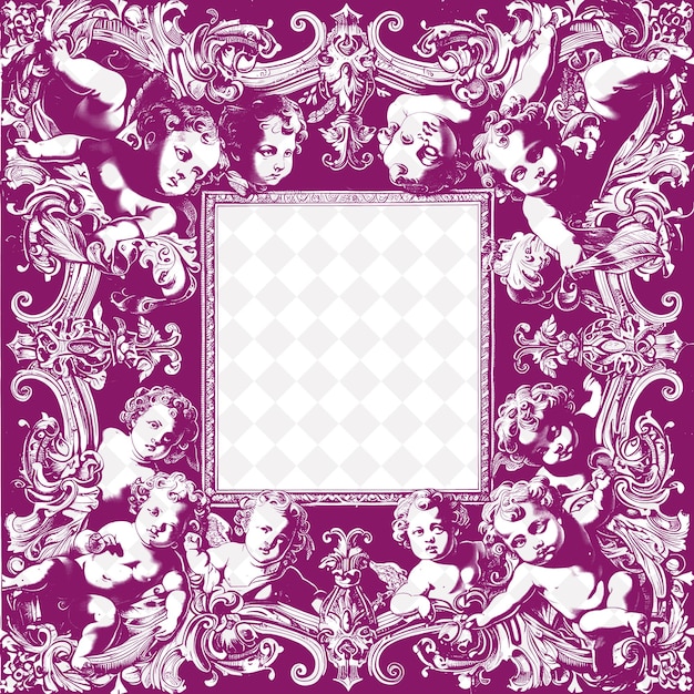 PSD a purple and white picture of a white and purple square with a white square in the middle