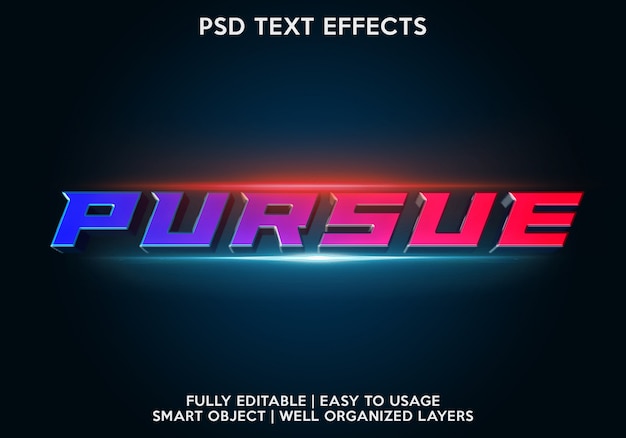 Pursue Text effect