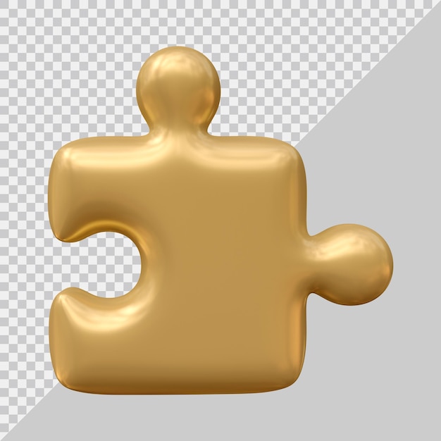 Puzzle icon with 3d modern style