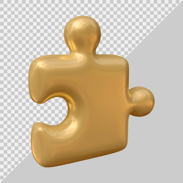 Puzzle icon with 3d modern style