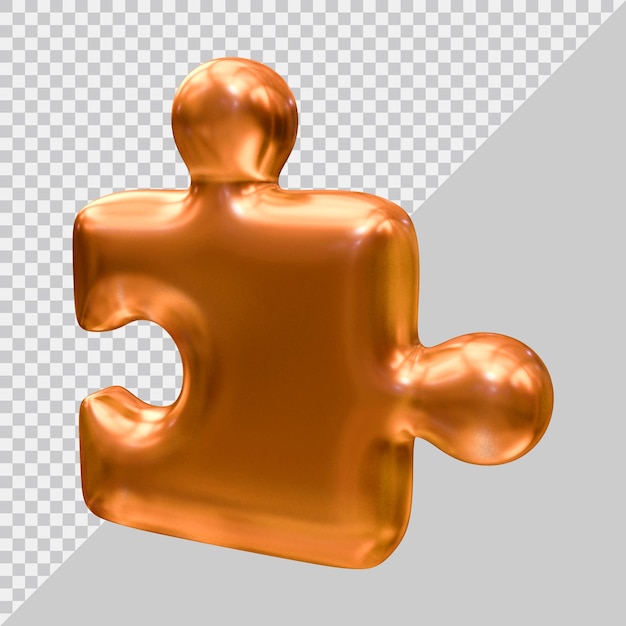 Puzzle icon with 3d modern style