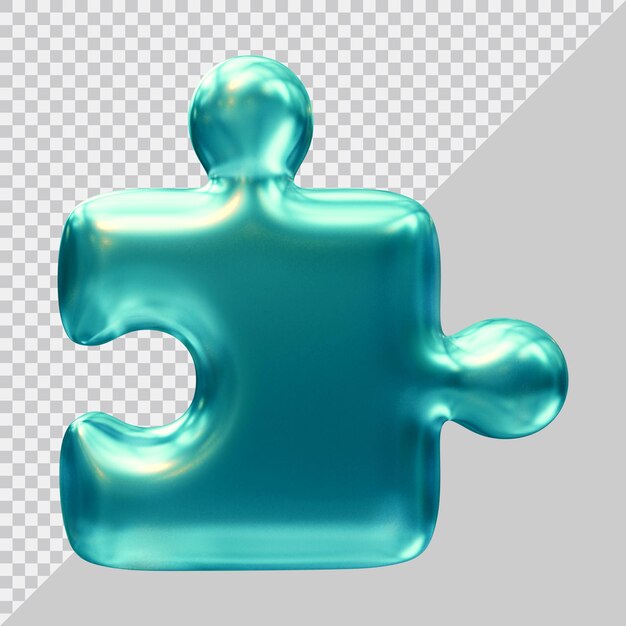 Puzzle icon with 3d modern style