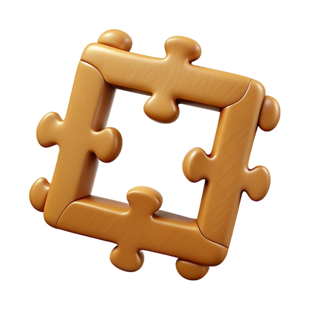 a puzzle with a wooden letter e on it