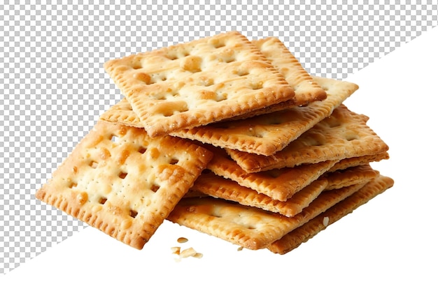 a pyramid of crackers with a square of holes in the middle