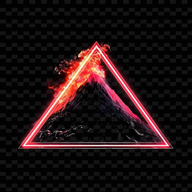 PSD a pyramid with a red and black background and a pyramid in the middle