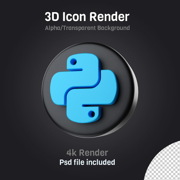 Python icon 3d