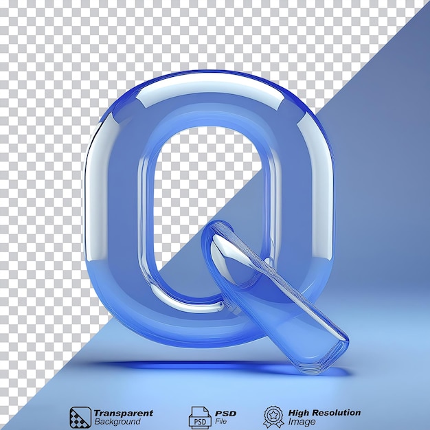 Q Glass isolated on transparent background