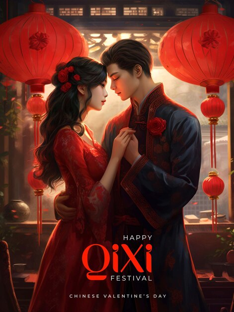 Qi xi day Greeting Poster