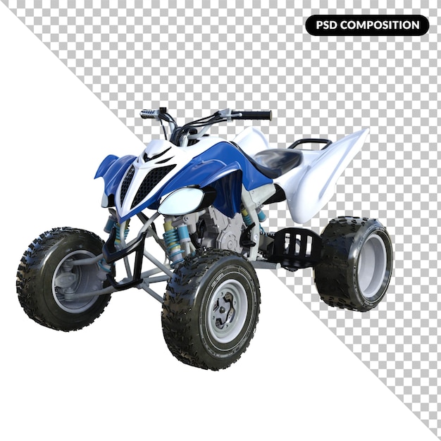 Quad bike isolated 3d