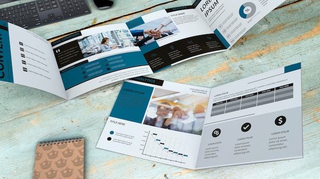 Quadfold brochure mockup