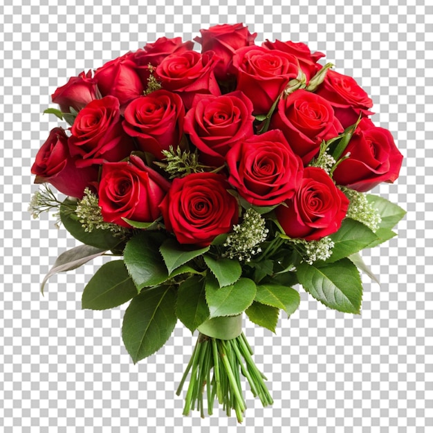 quality bouquet of red roses isolated