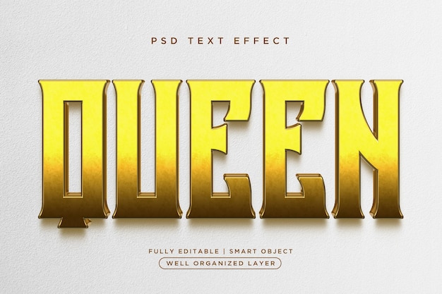 Queen 3d text style effect